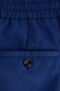 Elasticated wool shorts - Nautic Blue