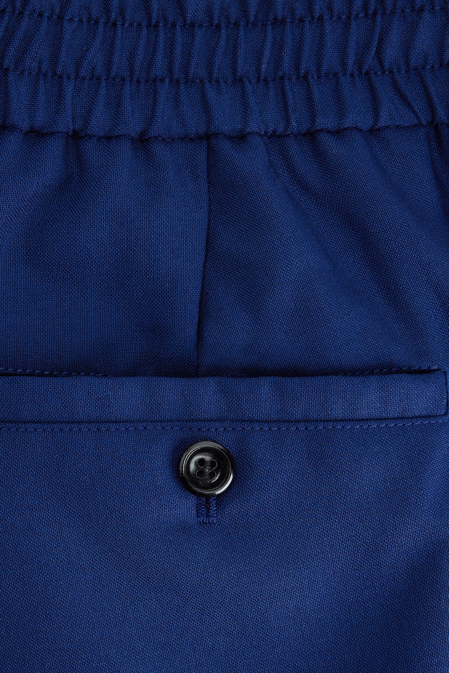 Elasticated wool shorts - Nautic Blue