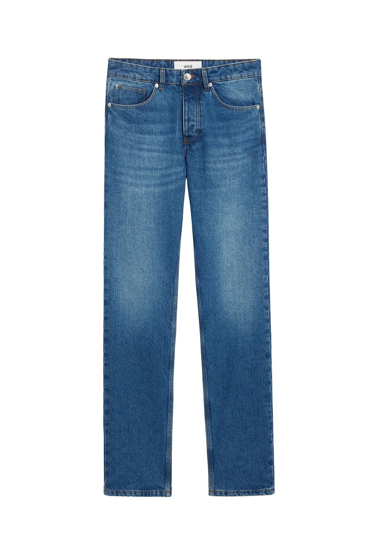 Pantalon droit en denim - Used Blue