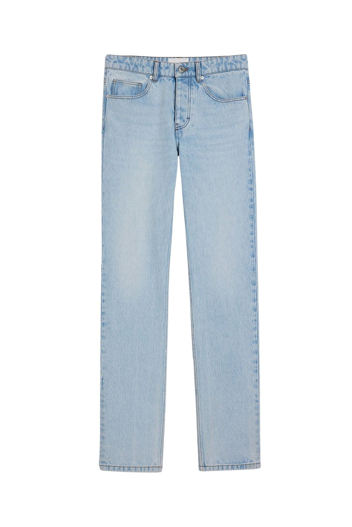 Straight-leg denim trousers - Bleached Blue