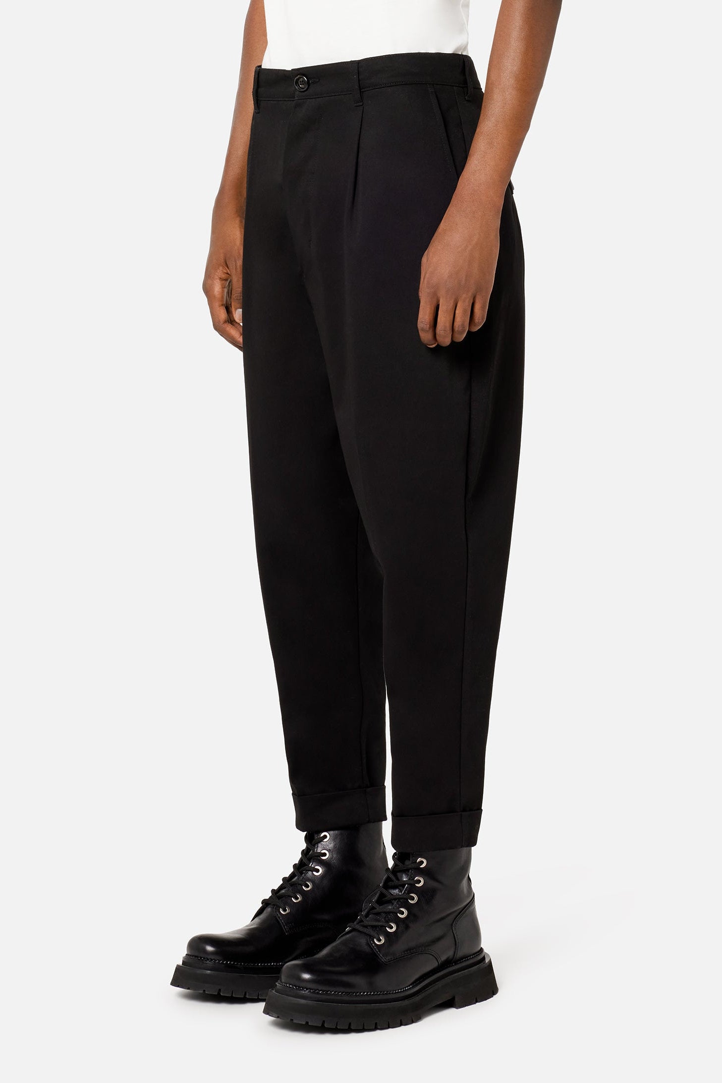 Pantalon carotte oversize - Black