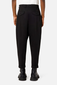 Pantalon carotte oversize - Black