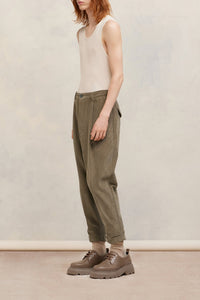 Pantalon carotte oversize - Clay