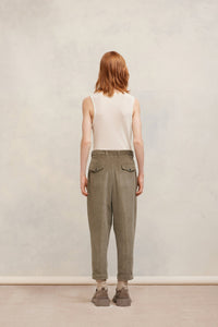 Pantalon carotte oversize - Clay