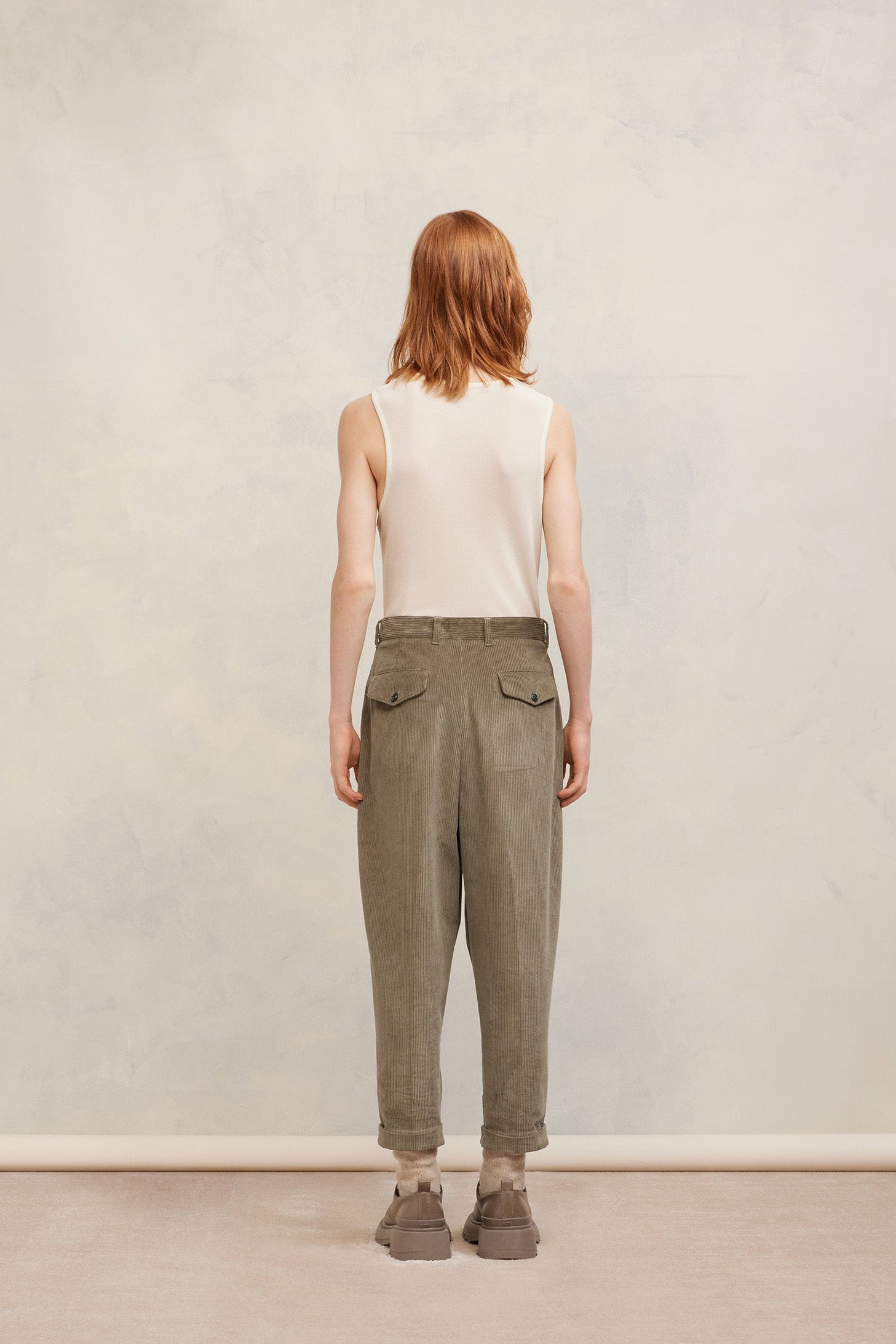 Pantalon carotte oversize - Clay