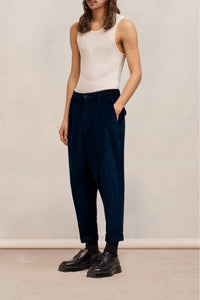 Pantalon carotte oversize - Night Blue