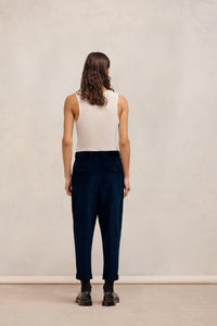 Pantalon carotte oversize - Night Blue