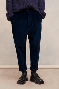 Pantalon carotte oversize - Night Blue