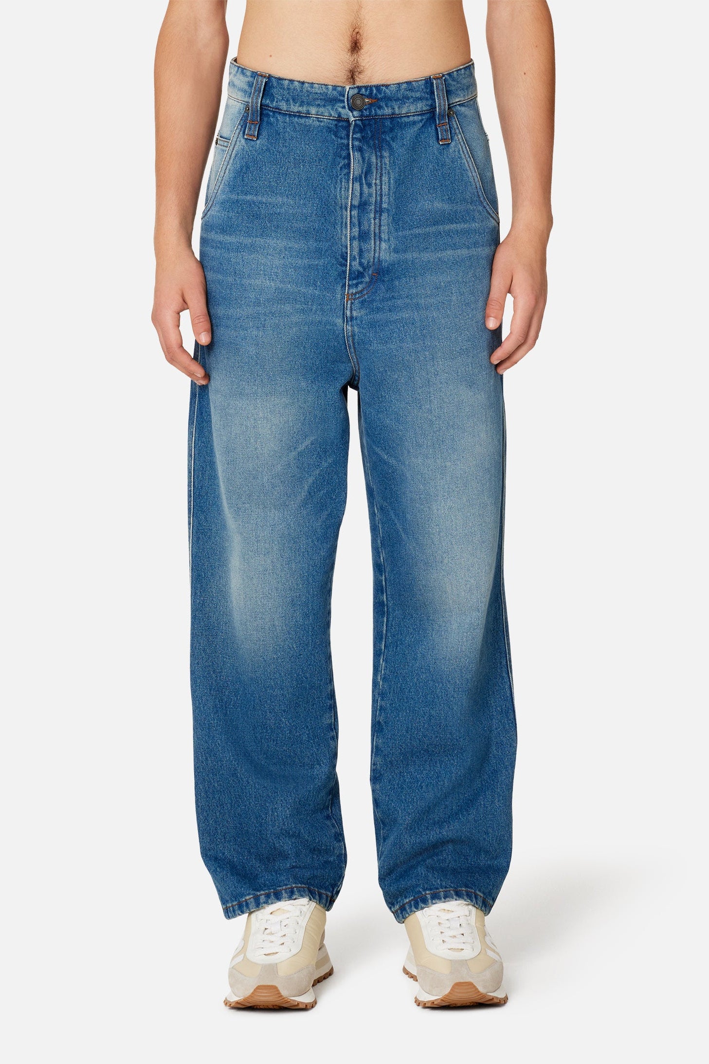 Alex low-rise denim trousers - Used Blue