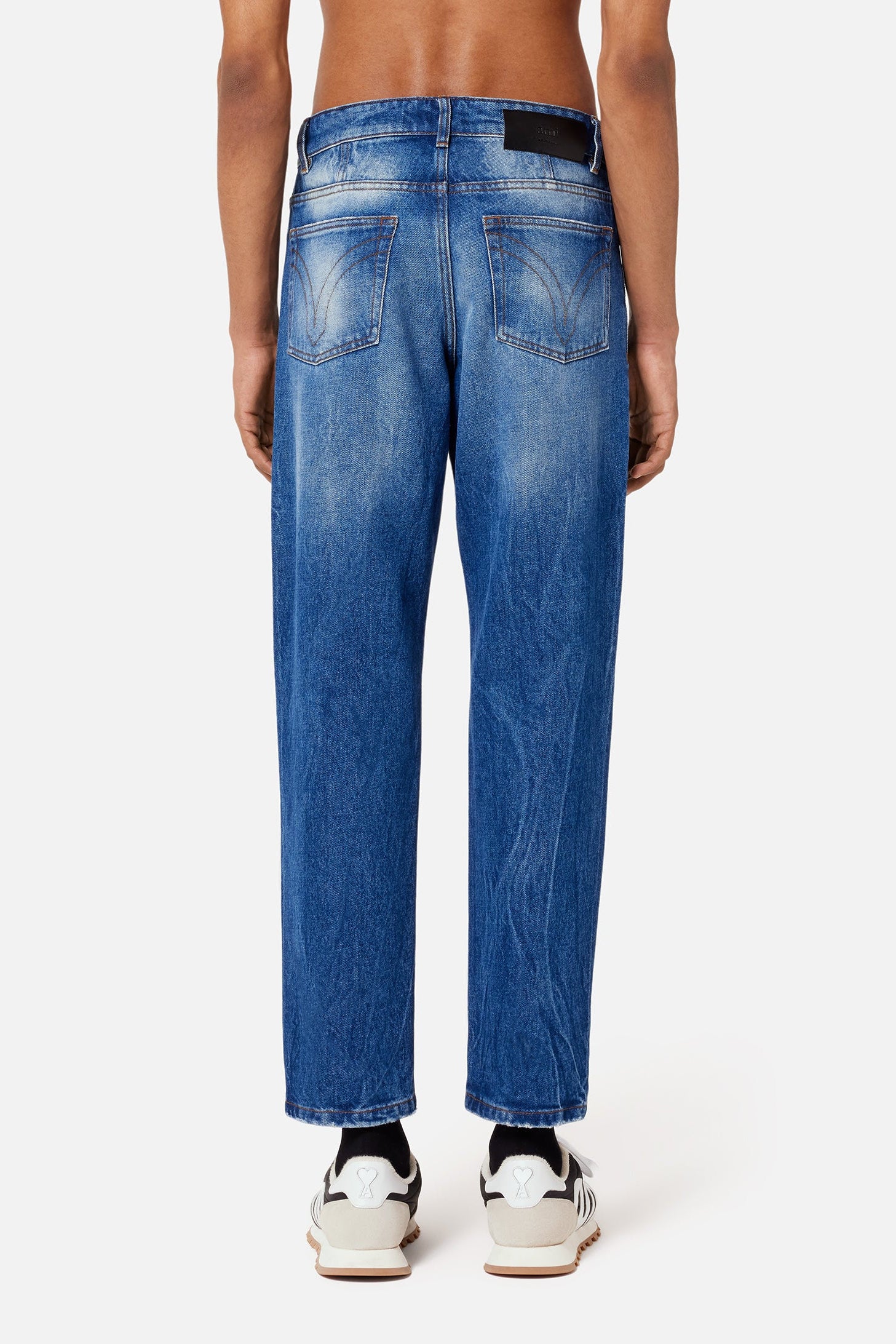 Pantalon Tapered fit en denim délavé - Used Blue