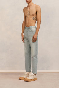 Pantalon carotte en denim - Vintage Grey