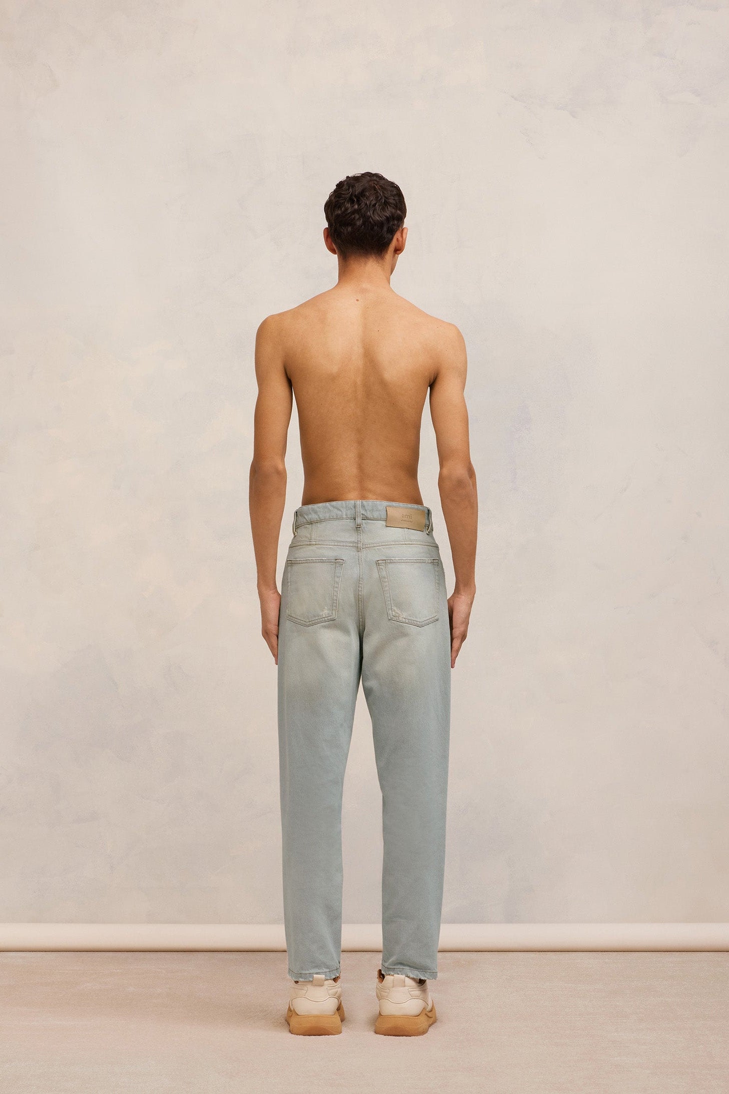 Pantalon carotte en denim - Vintage Grey