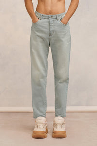 Pantalon carotte en denim - Vintage Grey