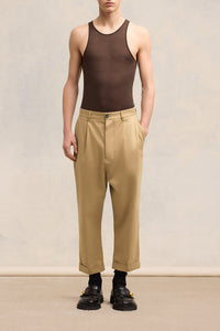 Pantalon carotte oversize - Sand