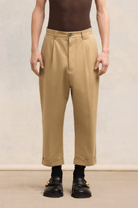 Pantalon carotte oversize - Sand