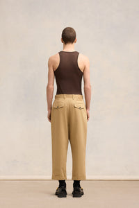 Pantalon carotte oversize - Sand