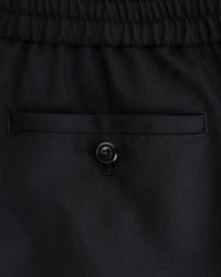 Pantalon à taille elastiquée en laine - Black