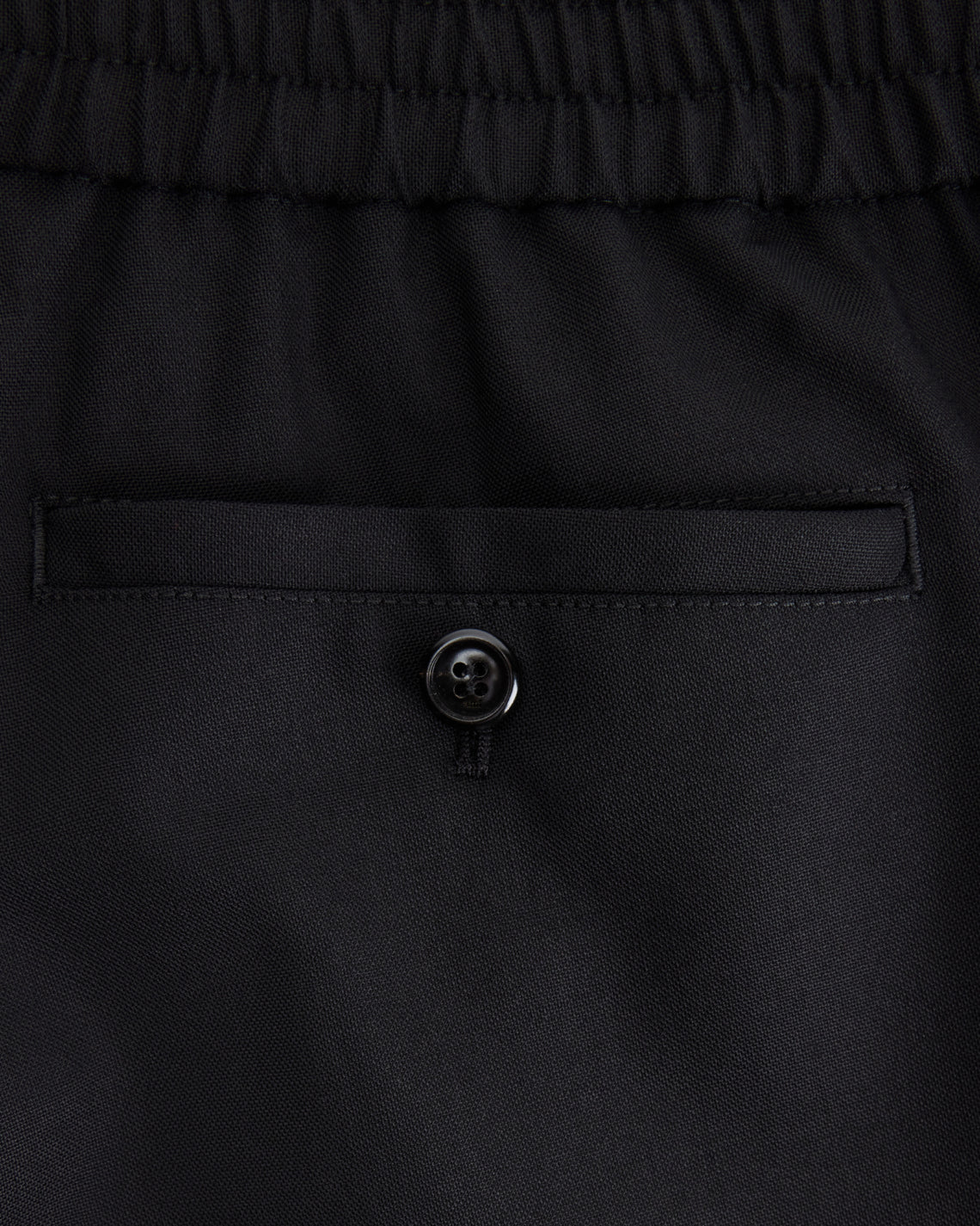 Pantalon à taille elastiquée en laine - Black
