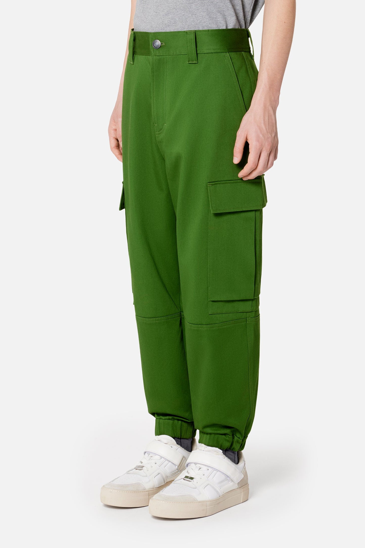 Pantalon cargo en coton - Evergreen