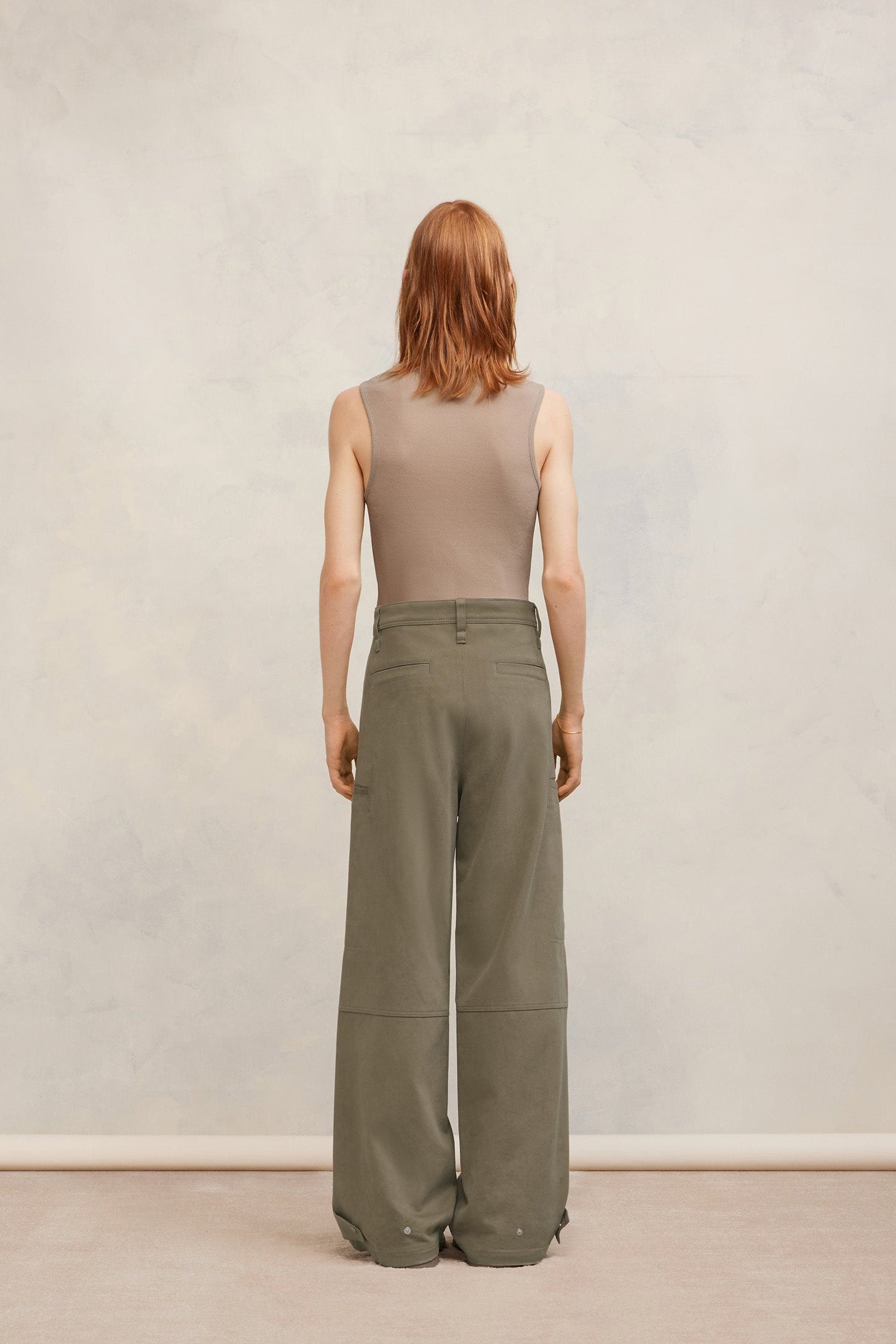 Cotton cargo trousers - Taupe