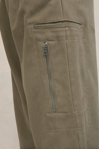 Cotton cargo trousers - Taupe