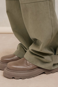 Cotton cargo trousers - Taupe
