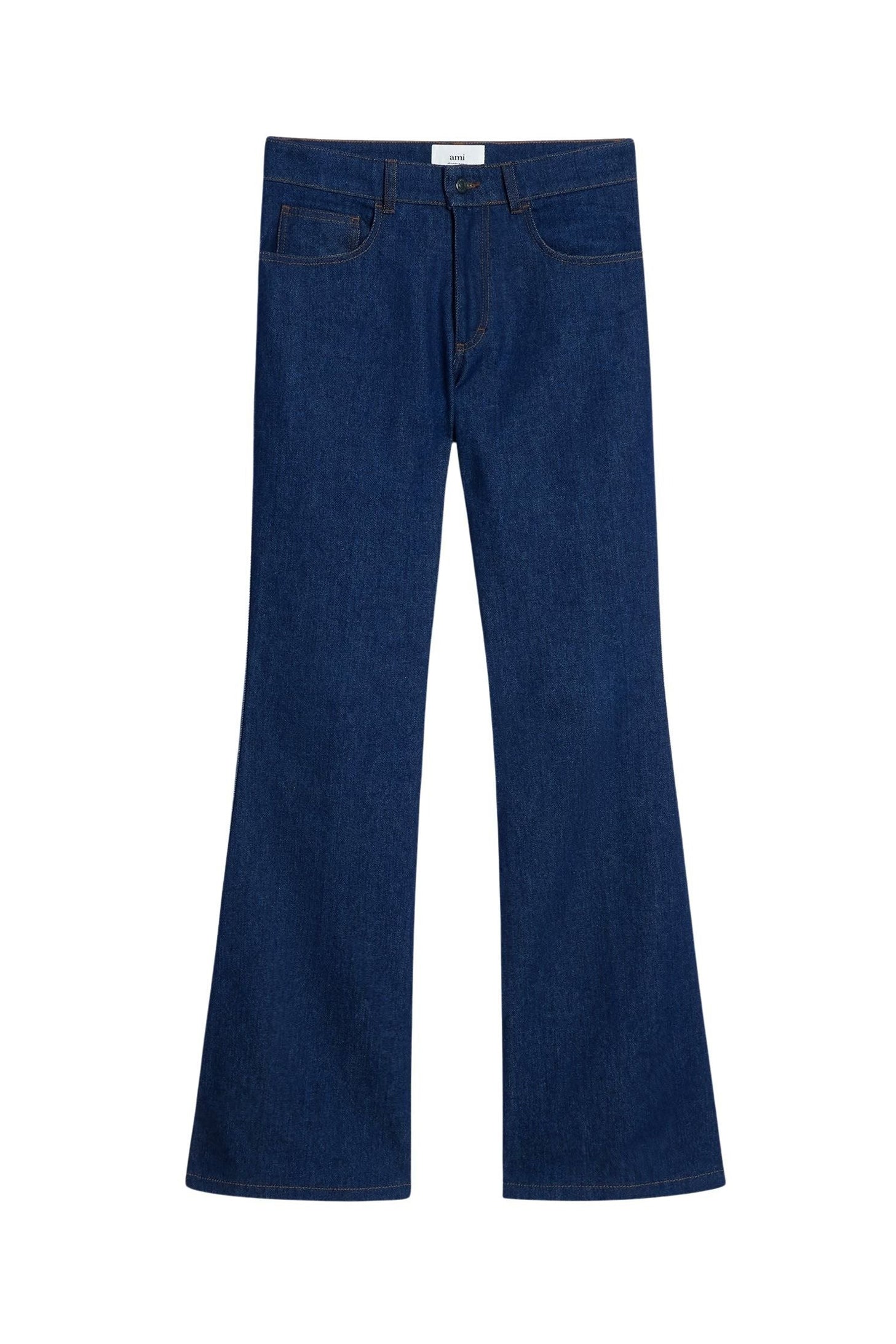 Raw denim flare trousers - Indigo