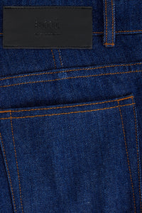 Raw denim flare trousers - Indigo