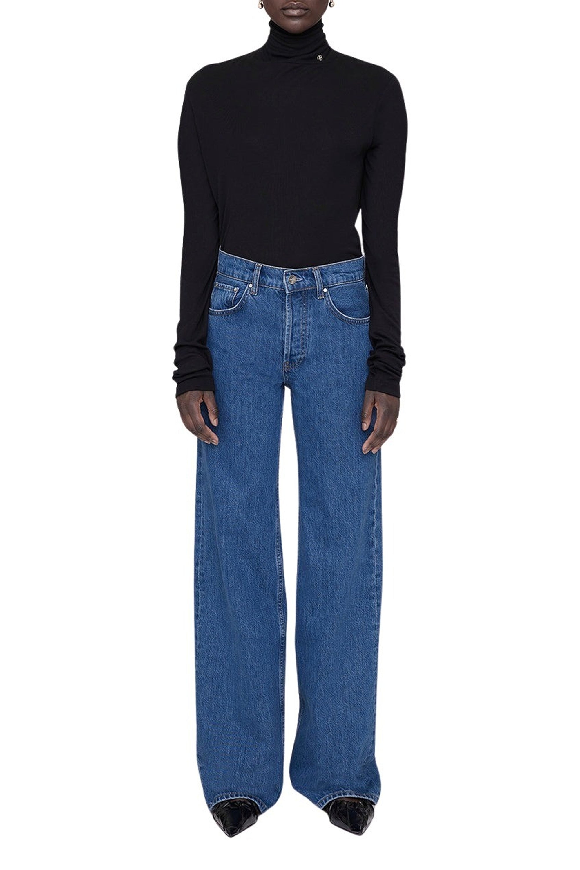 2qty NEW / HUGH JEAN - MEDIUM INDIGO