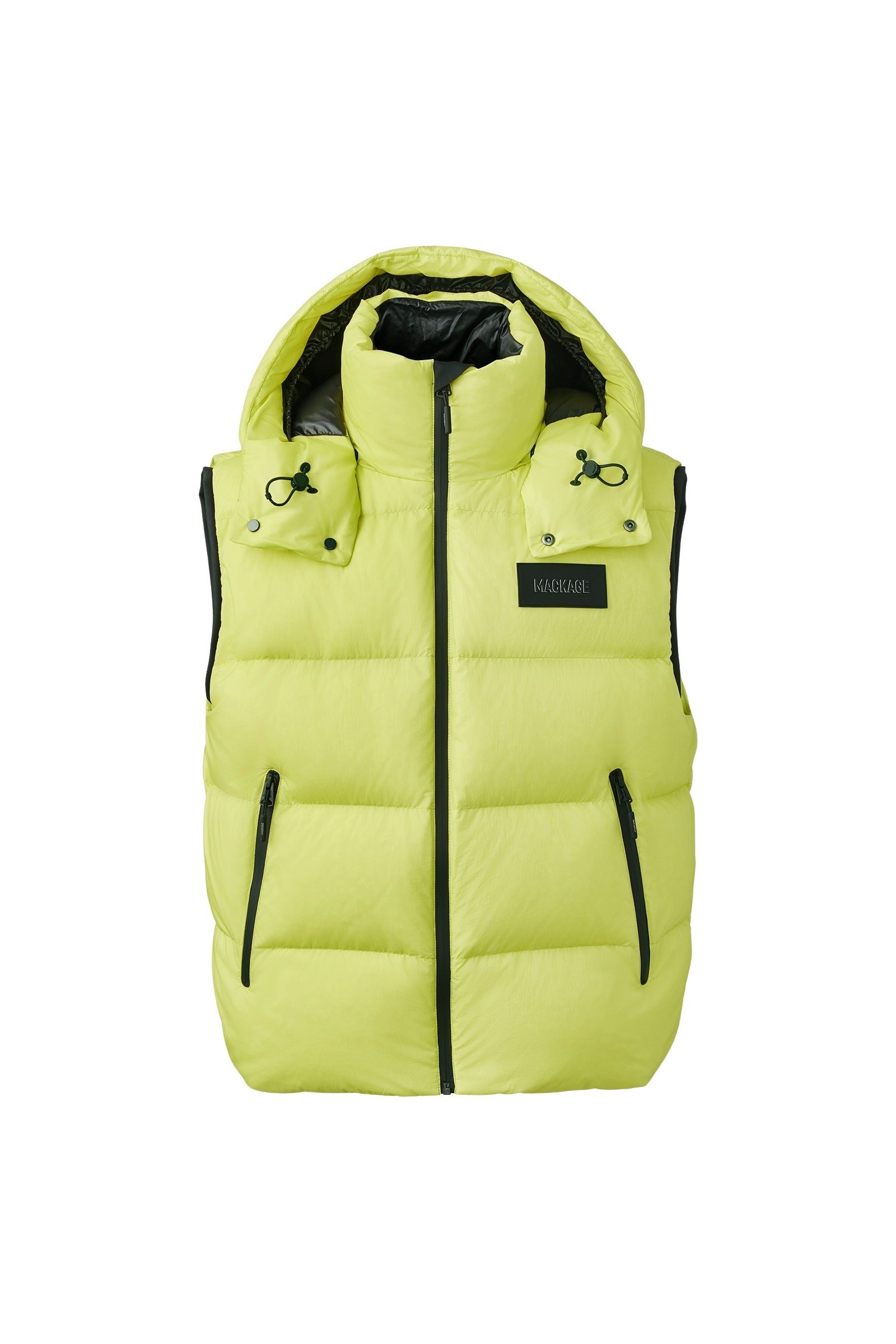 Doudoune courte Hugh à capuche sans manches - Pale Lime