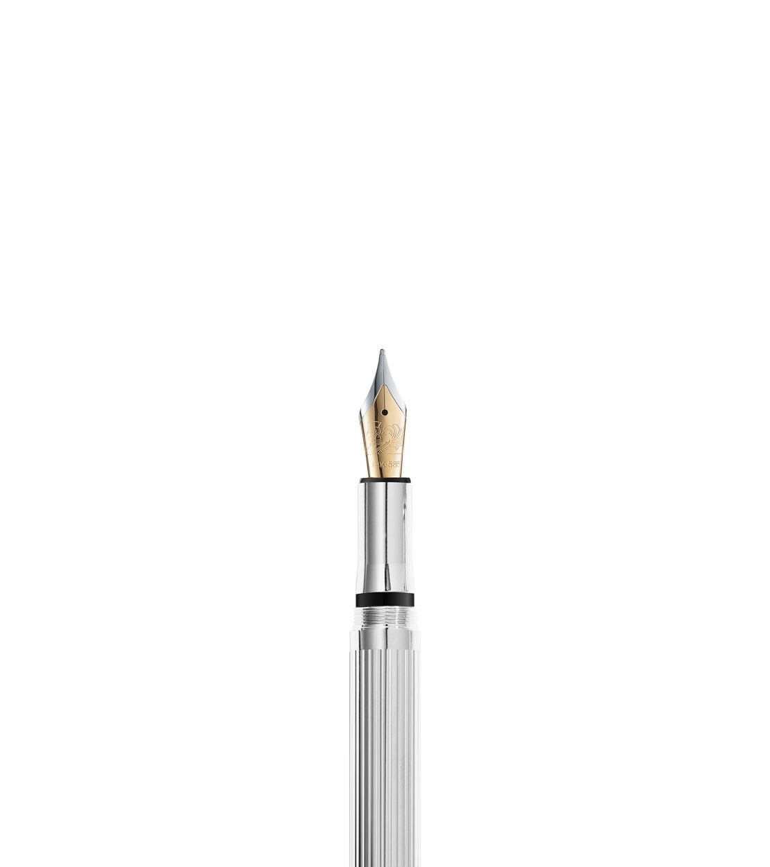 Stylo plume Caesar en émail et plaqué au rhodium - Bleu & vert & argent