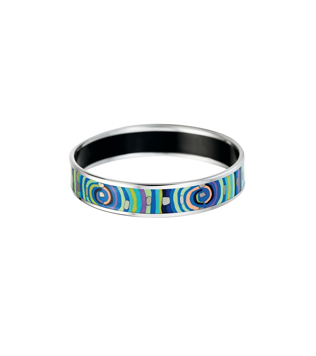 Miss enamel and rhodium-plated bracelet - Blue & green & silver