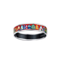 Bracelet Miss en émail et plaqué au rhodium - Rouge, Bleu & Vert