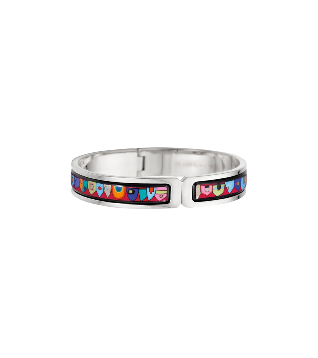 Enamel and rhodium-plated Ballerina bracelet - Red, Blue & Green