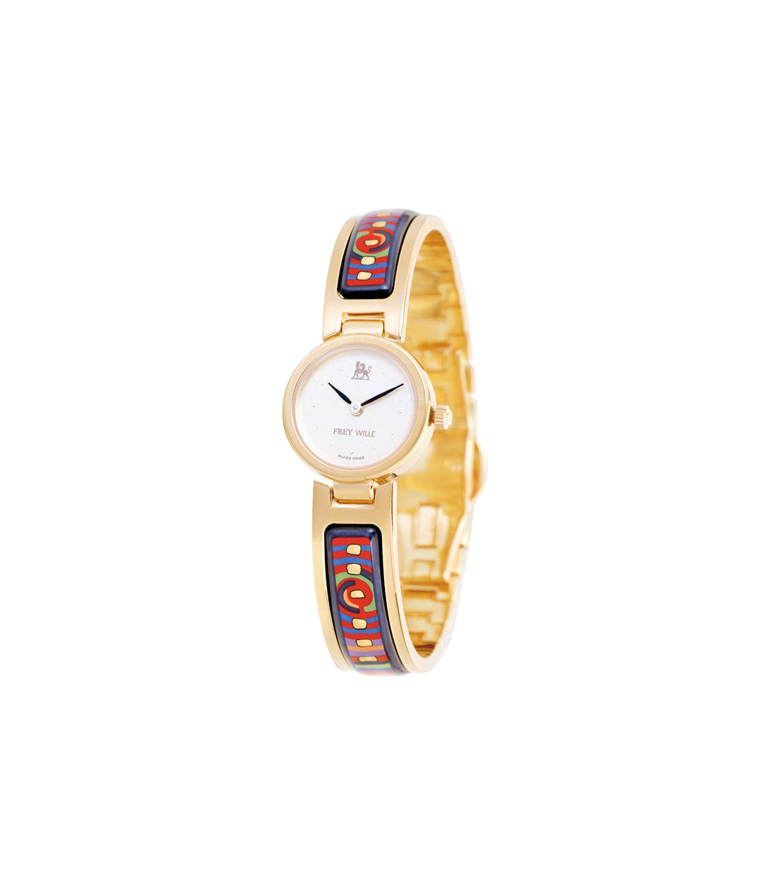 Montre Piccadilly circus décoré à l'or 24 carats - Rouge, Bleu & Vert