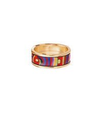 Bague Ultra en émail et décoré à l'or - Rouge & bleu & vert