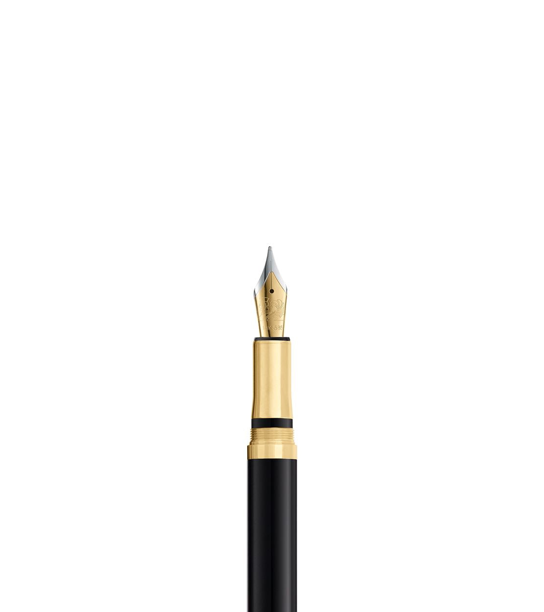 Stylo plume Caesar en émail et décoré à l'or - Rouge & bleu & vert