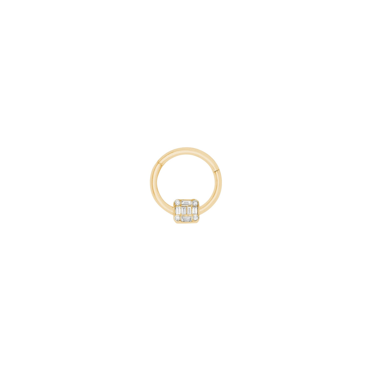 Audace piercing in 18K yellow gold set with diamonds - Yellow