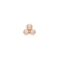 Attitude Piercing in 18K rose gold set with diamonds - Pink