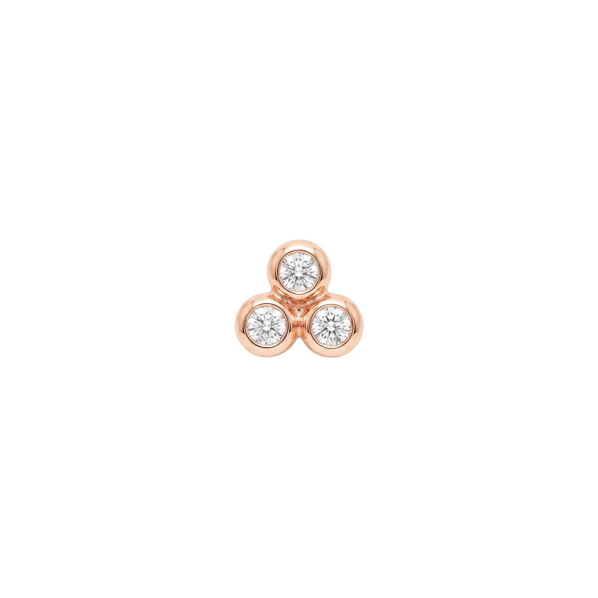 Attitude Piercing in 18K rose gold set with diamonds - Pink