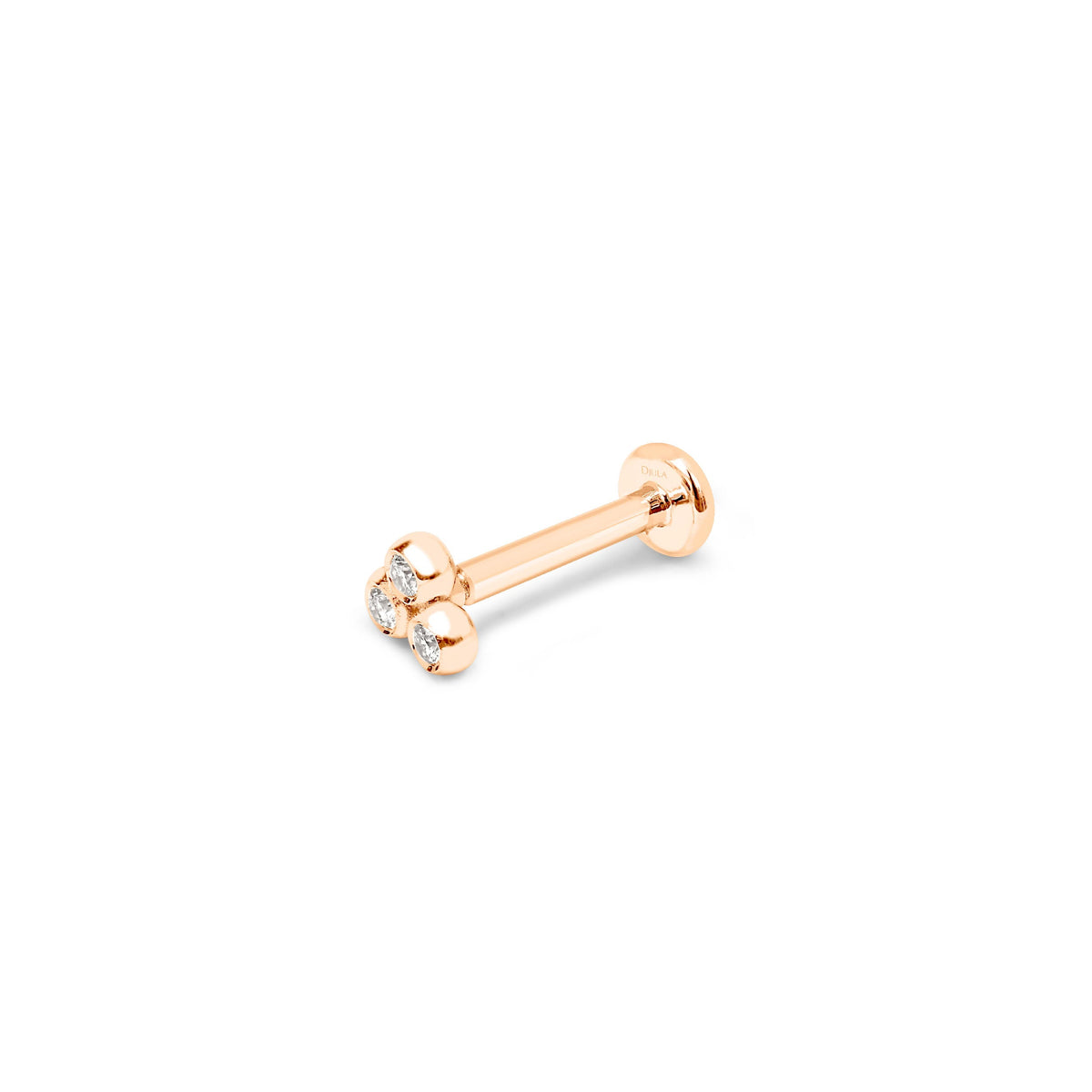 Attitude Piercing in 18K rose gold set with diamonds - Pink