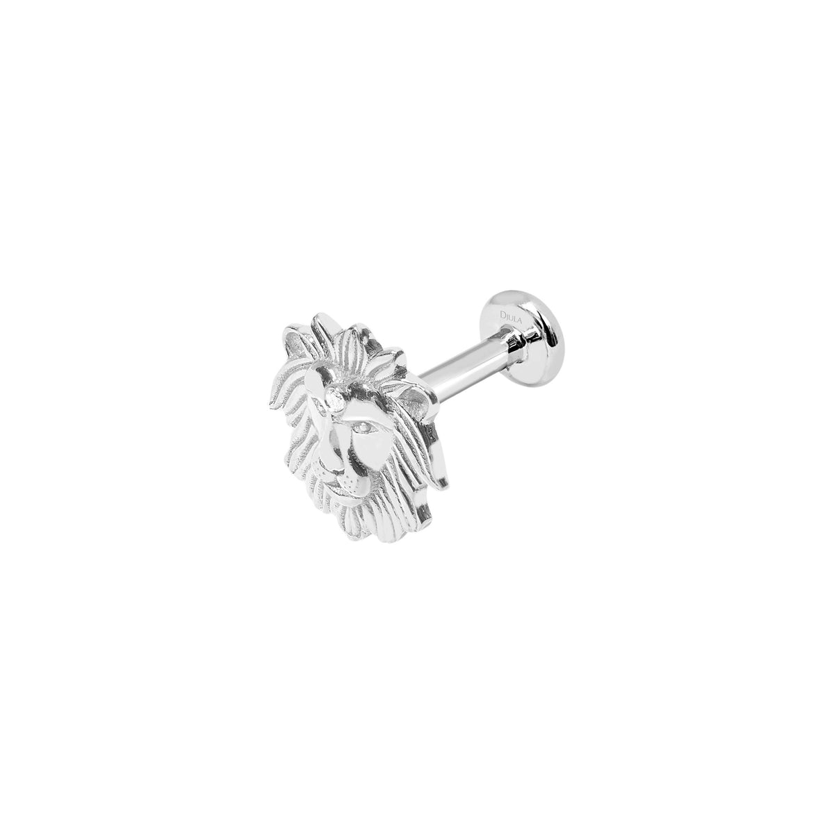 PIERCING ASTRO OR BLANC MOTIF LION