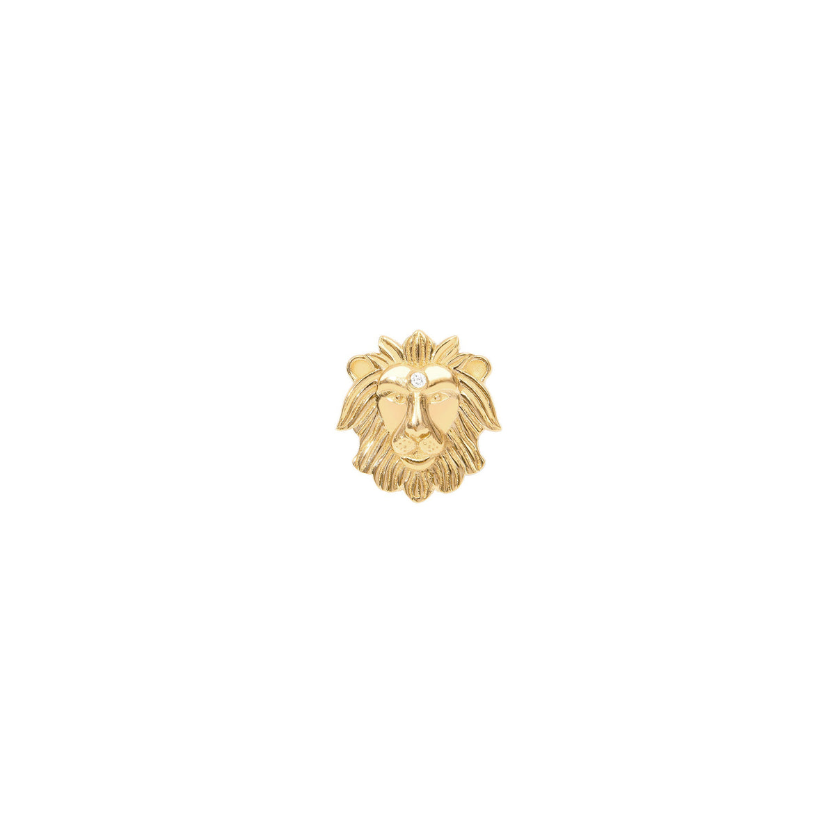 PIERCING ASTRO OR JAUNE MOTIF LION