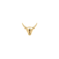 Astro piercing in 18K yellow gold set with a diamond - Taurus