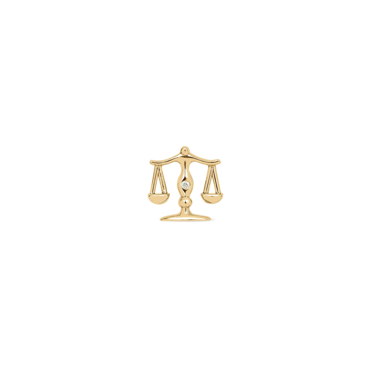 Piercing Astro en Or jaune 18K serti d'un diamant - Balance