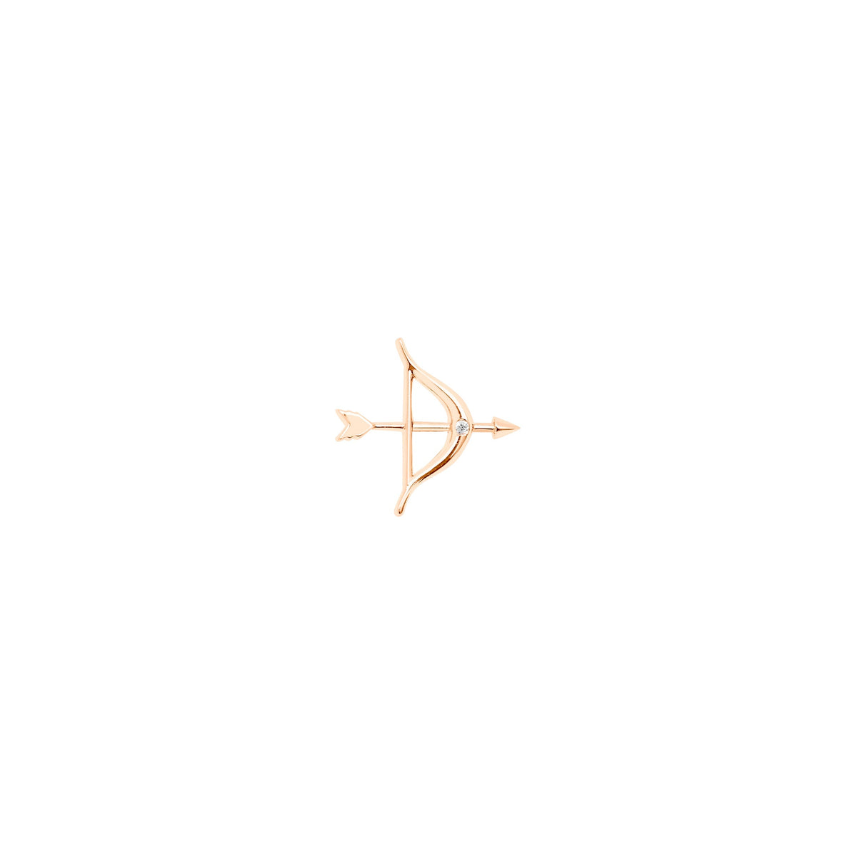 PrixTroca:125€_VentesTroca:0_QtyTroca:1_ST:0%_Piercing Astro en Or rose 18K serti d'un diamant - Sagittaire