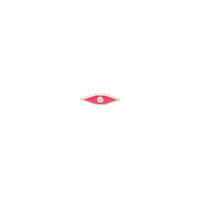 Rose fluo / Piercing Pic Art Deco en Or rose 14K serti de diamant - Rose fluo