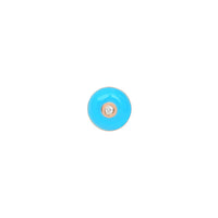Bleu Turquoise / Piercing Rond Art Deco en Or rose 14K serti de diamant - Bleu Turquoise