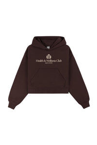Sweat à capuche court H&W Crest - Chocolate