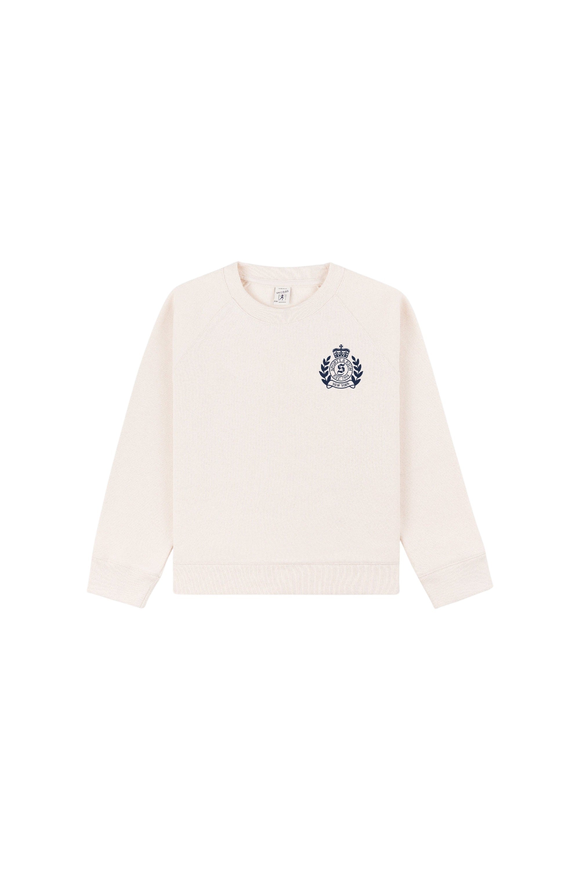 Pull à col rond H&W Crest - Crème
